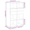 Miniatyrbilde 11 av 11: vidaXL Hylle hvit 80x42,5x124 cm konstruert tre
