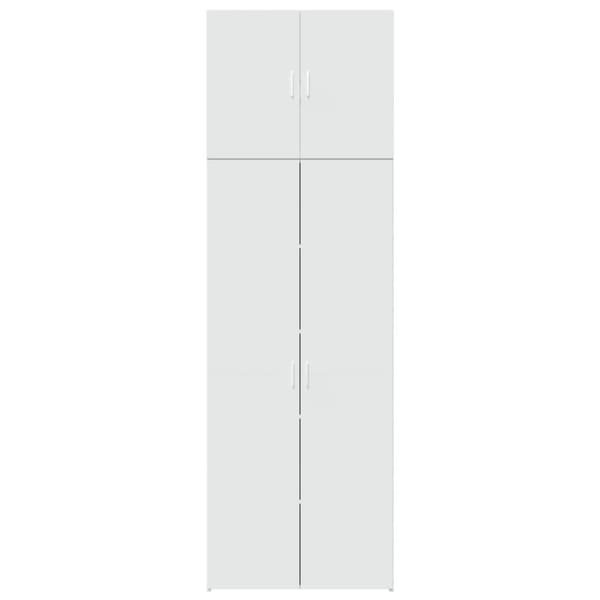 vidaXL Högskåp vit 80x42,5x249 cm konstruerat trä