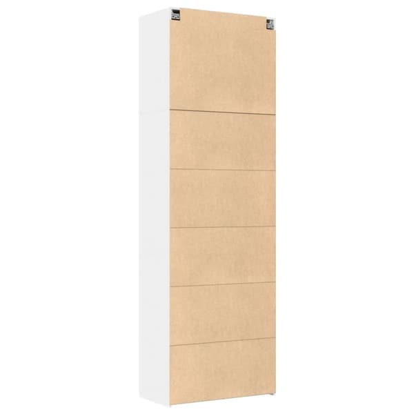 vidaXL Högskåp vit 80x42,5x249 cm konstruerat trä