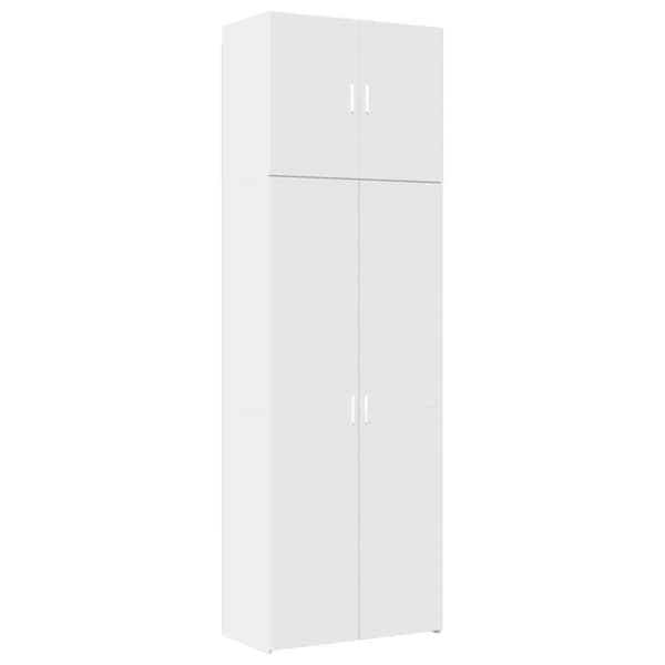 vidaXL Högskåp vit 80x42,5x249 cm konstruerat trä