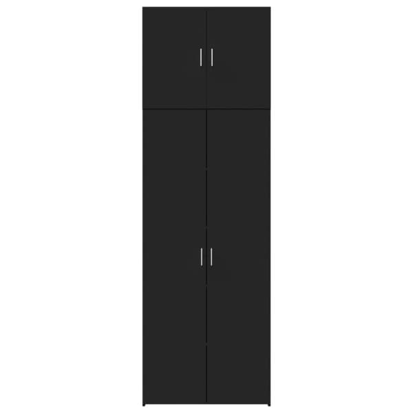vidaXL Högskåp svart 80x42,5x249 cm konstruerat trä