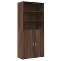 Miniatyrbilde 3 av 11: vidaXL Highboard brun eik 80x42,5x185 cm konstruert tre