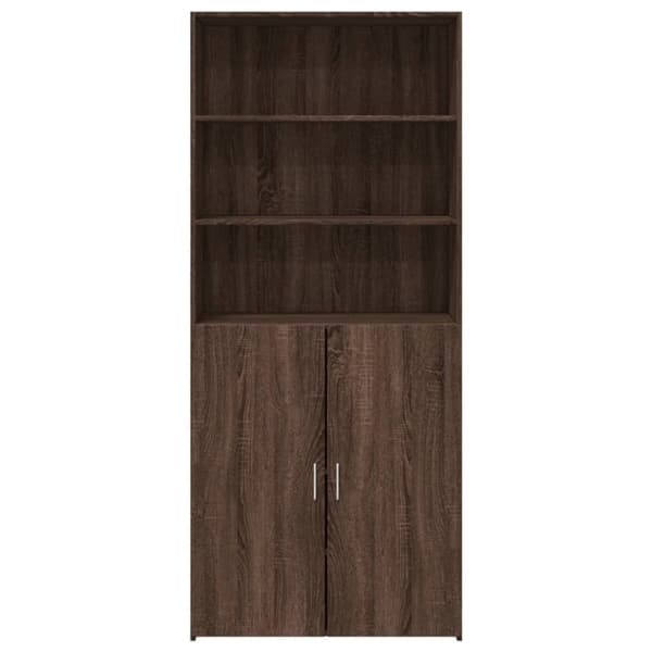 vidaXL Highboard brun eik 80x42,5x185 cm konstruert tre