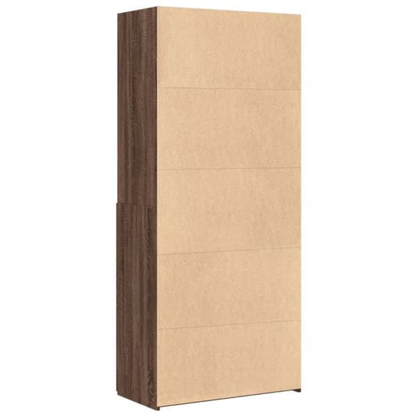 vidaXL Highboard brun eik 80x42,5x185 cm konstruert tre