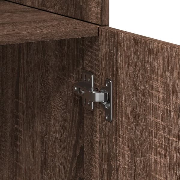 vidaXL Highboard brun eik 80x42,5x185 cm konstruert tre