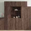 Miniatyrbilde 2 av 11: vidaXL Highboard brun eik 80x42,5x185 cm konstruert tre