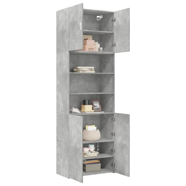 vidaXL Highboard betonggrå 80x42,5x249 cm konstruert tre