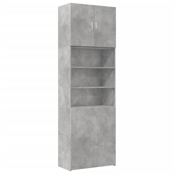 vidaXL Highboard betonggrå 80x42,5x249 cm konstruert tre