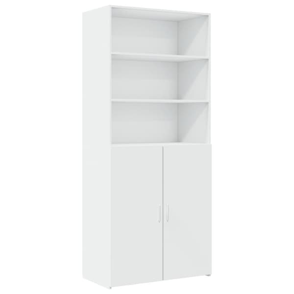 vidaXL Högskåp vit 80x42,5x249 cm konstruerat trä