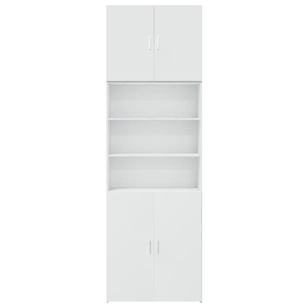vidaXL Högskåp vit 80x42,5x249 cm konstruerat trä
