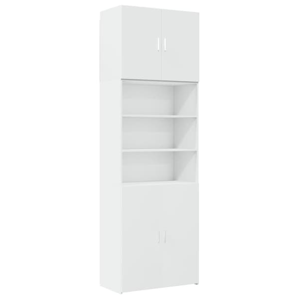 vidaXL Högskåp vit 80x42,5x249 cm konstruerat trä