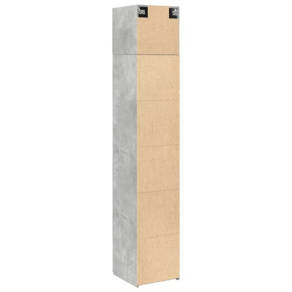 vidaXL Smalt oppbevaringsskap betonggrå 40x42,5x225 cm konstruert tre