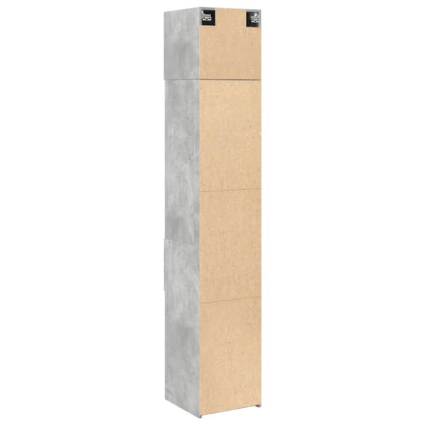 vidaXL skab 40x42,5x225 cm smalt konstrueret træ betongrå
