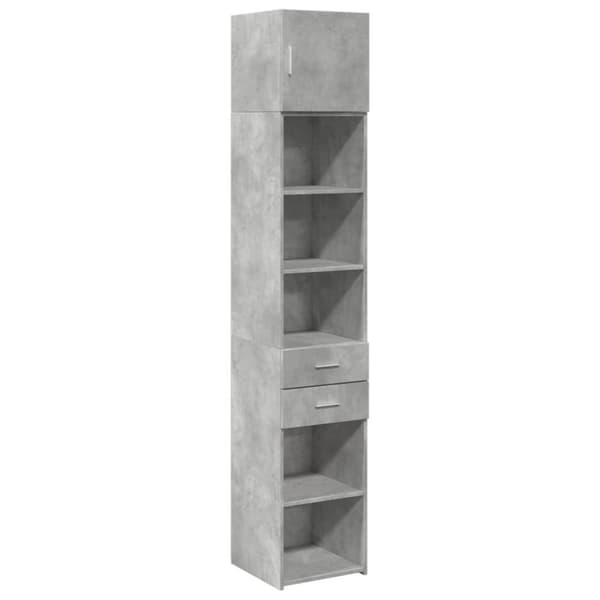 vidaXL skab 40x42,5x225 cm smalt konstrueret træ betongrå