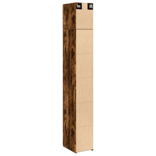 vidaXL Säilytyskaappi kapea savutammi 30x42,5x225 cm tekninen puu