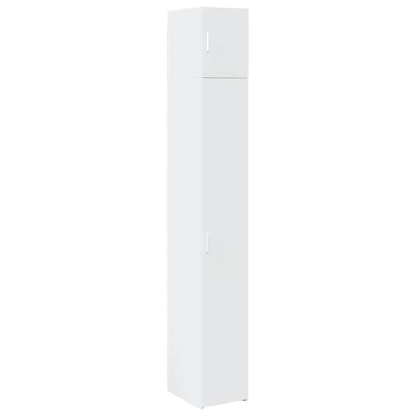 vidaXL skab 30x42,5x225 cm smalt konstrueret træ hvid