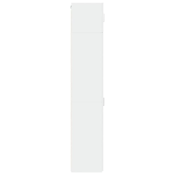 vidaXL skab 30x42,5x225 cm smalt konstrueret træ hvid