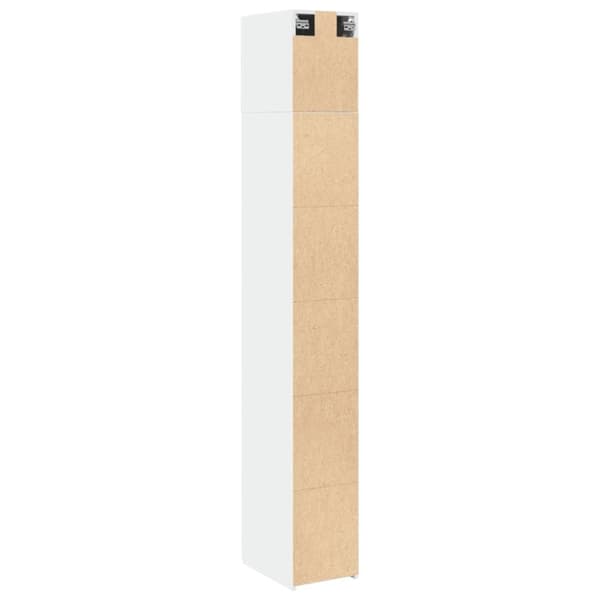 vidaXL skab 30x42,5x225 cm smalt konstrueret træ hvid