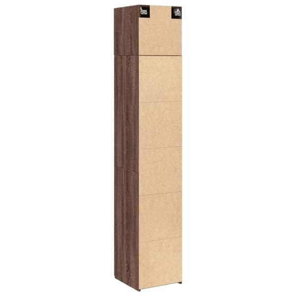 vidaXL skab 40x42,5x225 cm smalt konstrueret træ brun egetræsfarve
