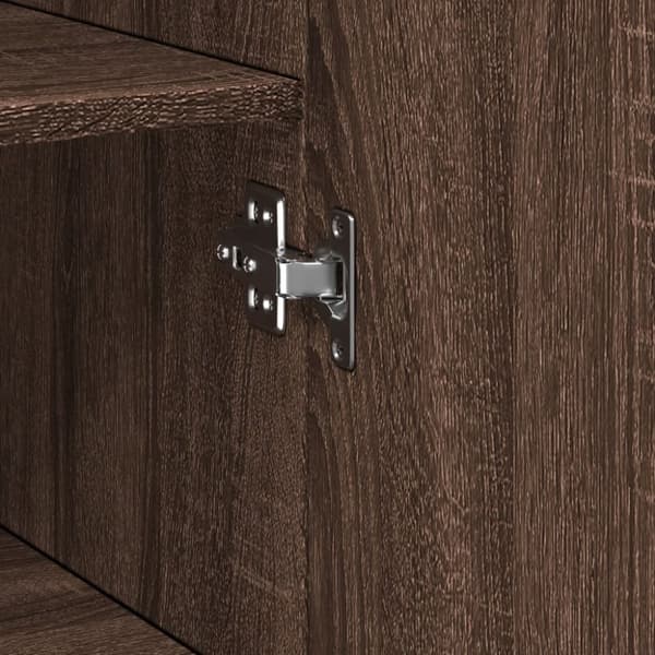 vidaXL skab 40x42,5x225 cm smalt konstrueret træ brun egetræsfarve