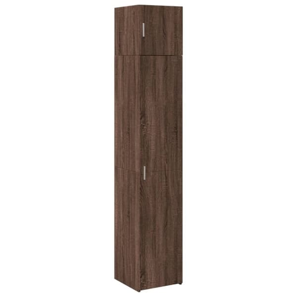 vidaXL skab 40x42,5x225 cm smalt konstrueret træ brun egetræsfarve