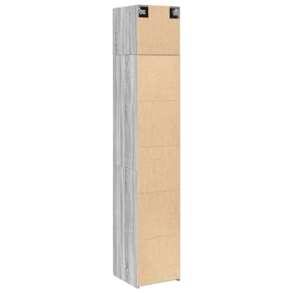 vidaXL skab 40x42,5x225 cm smalt konstrueret træ grå sonoma-eg