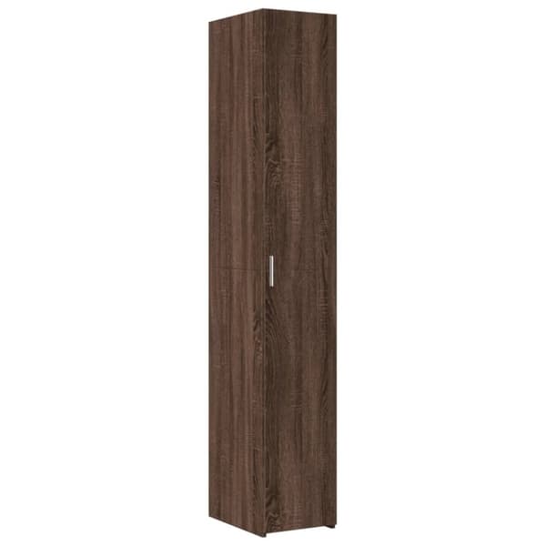 vidaXL skab 30x42,5x225 cm smalt konstrueret træ brun egetræsfarve