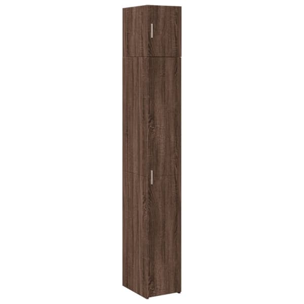 vidaXL skab 30x42,5x225 cm smalt konstrueret træ brun egetræsfarve