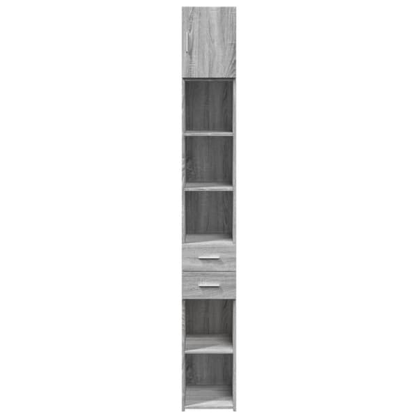 vidaXL skab 30x42,5x225 cm smalt konstrueret træ grå sonoma-eg