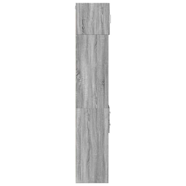 vidaXL skab 30x42,5x225 cm smalt konstrueret træ grå sonoma-eg