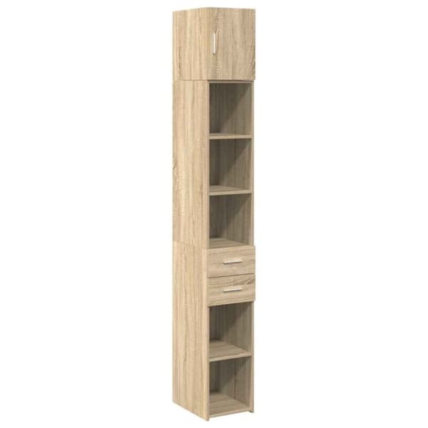 vidaXL skab 30x42,5x225 cm smalt konstrueret træ sonoma-eg
