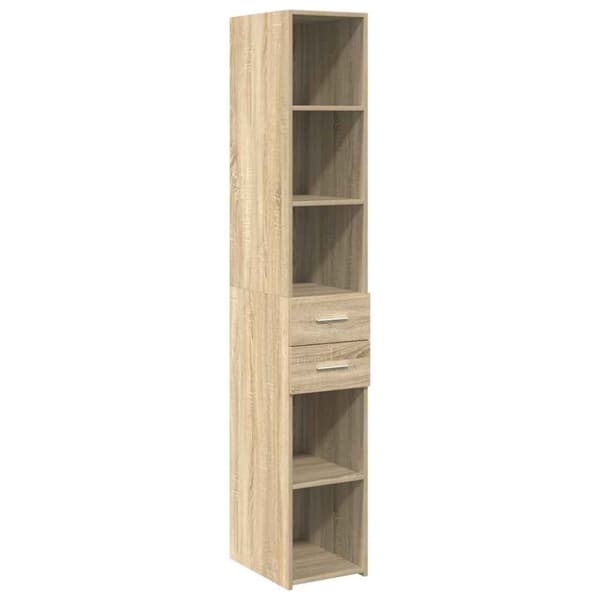 vidaXL skab 30x42,5x225 cm smalt konstrueret træ sonoma-eg