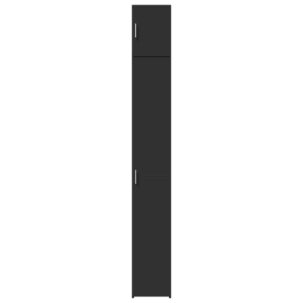 vidaXL skab 30x42,5x225 cm smalt konstrueret træ sort