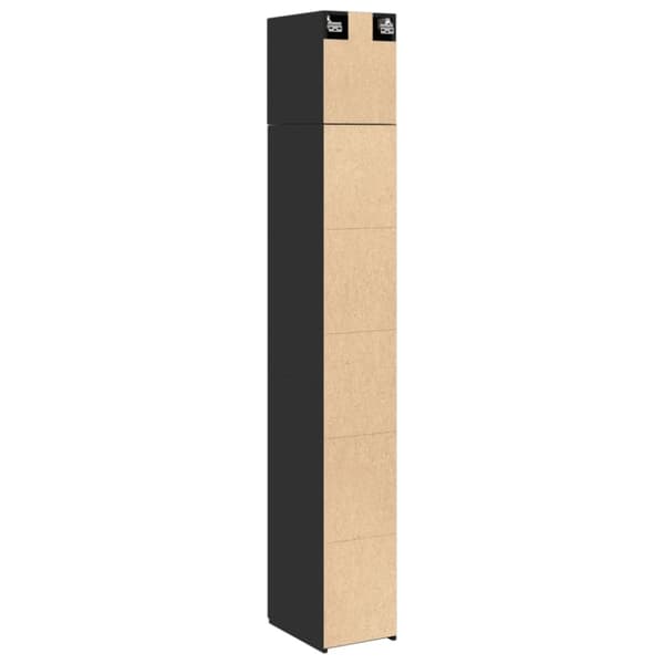 vidaXL skab 30x42,5x225 cm smalt konstrueret træ sort