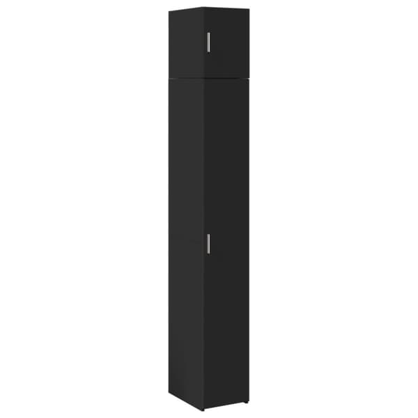 vidaXL skab 30x42,5x225 cm smalt konstrueret træ sort