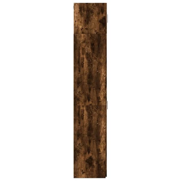 vidaXL Smalt oppbevaringsskap røkt eik 40x42,5x225 cm konstruert tre