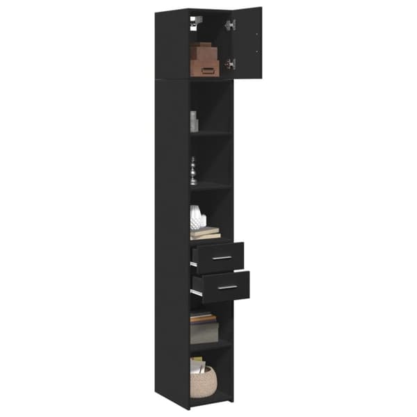 vidaXL Smalt oppbevaringsskap hvit 30x42,5x225 cm konstruert tre