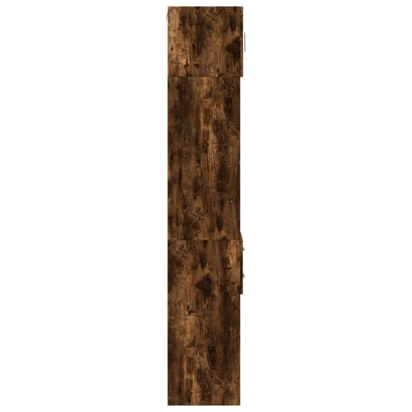 vidaXL Smalt oppbevaringsskap røkt eik 30x42,5x225 cm konstruert tre