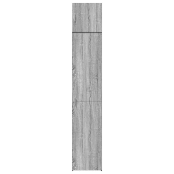 vidaXL Förvaringsskåp smalt grå sonoma 40x42,5x225 cm konstruerat trä