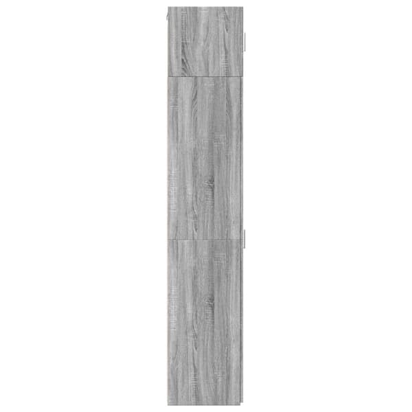 vidaXL Förvaringsskåp smalt grå sonoma 40x42,5x225 cm konstruerat trä