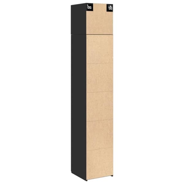 vidaXL Smalt oppbevaringsskap svart 40x42,5x225 cm konstruert tre