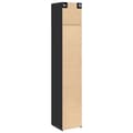 Miniatyrbilde 8 av 11: vidaXL Smalt oppbevaringsskap svart 40x42,5x225 cm konstruert tre