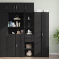 Miniatyrbilde 2 av 11: vidaXL Smalt oppbevaringsskap svart 40x42,5x225 cm konstruert tre