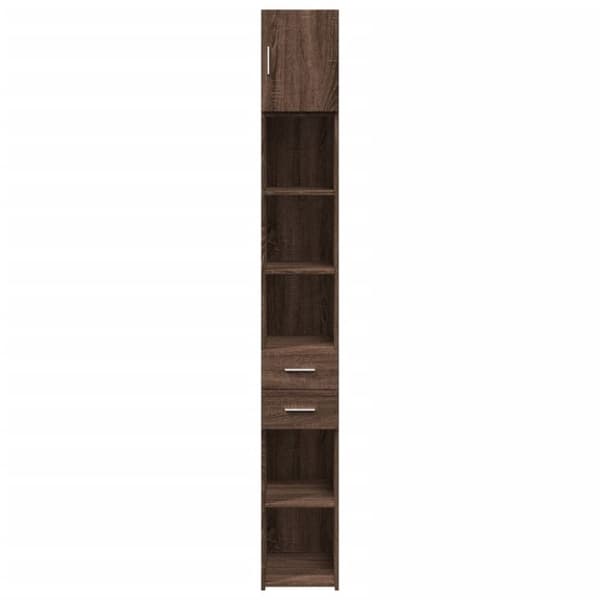 vidaXL Smalt oppbevaringsskap brun eik 30x42,5x225 cm konstruert tre