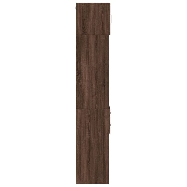 vidaXL Smalt oppbevaringsskap brun eik 30x42,5x225 cm konstruert tre