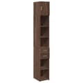 Miniatyrbilde 1 av 11: vidaXL Smalt oppbevaringsskap brun eik 30x42,5x225 cm konstruert tre