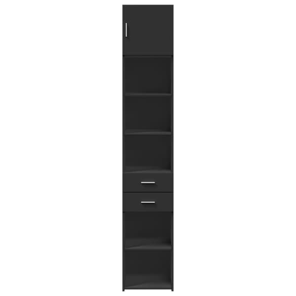vidaXL Smalt oppbevaringsskap svart 40x42,5x225 cm konstruert tre