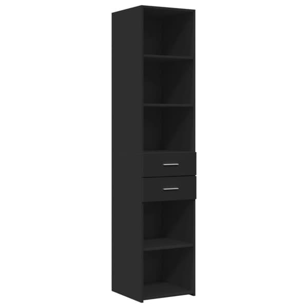 vidaXL Smalt oppbevaringsskap svart 40x42,5x225 cm konstruert tre
