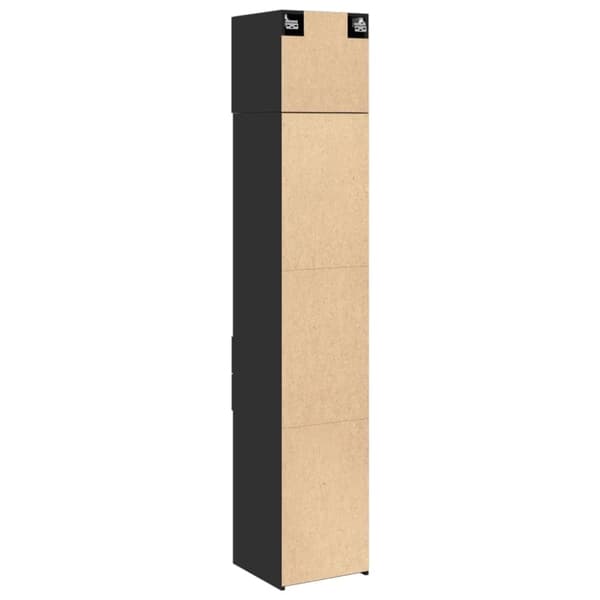 vidaXL Smalt oppbevaringsskap svart 40x42,5x225 cm konstruert tre