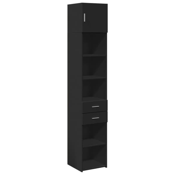 vidaXL Smalt oppbevaringsskap svart 40x42,5x225 cm konstruert tre